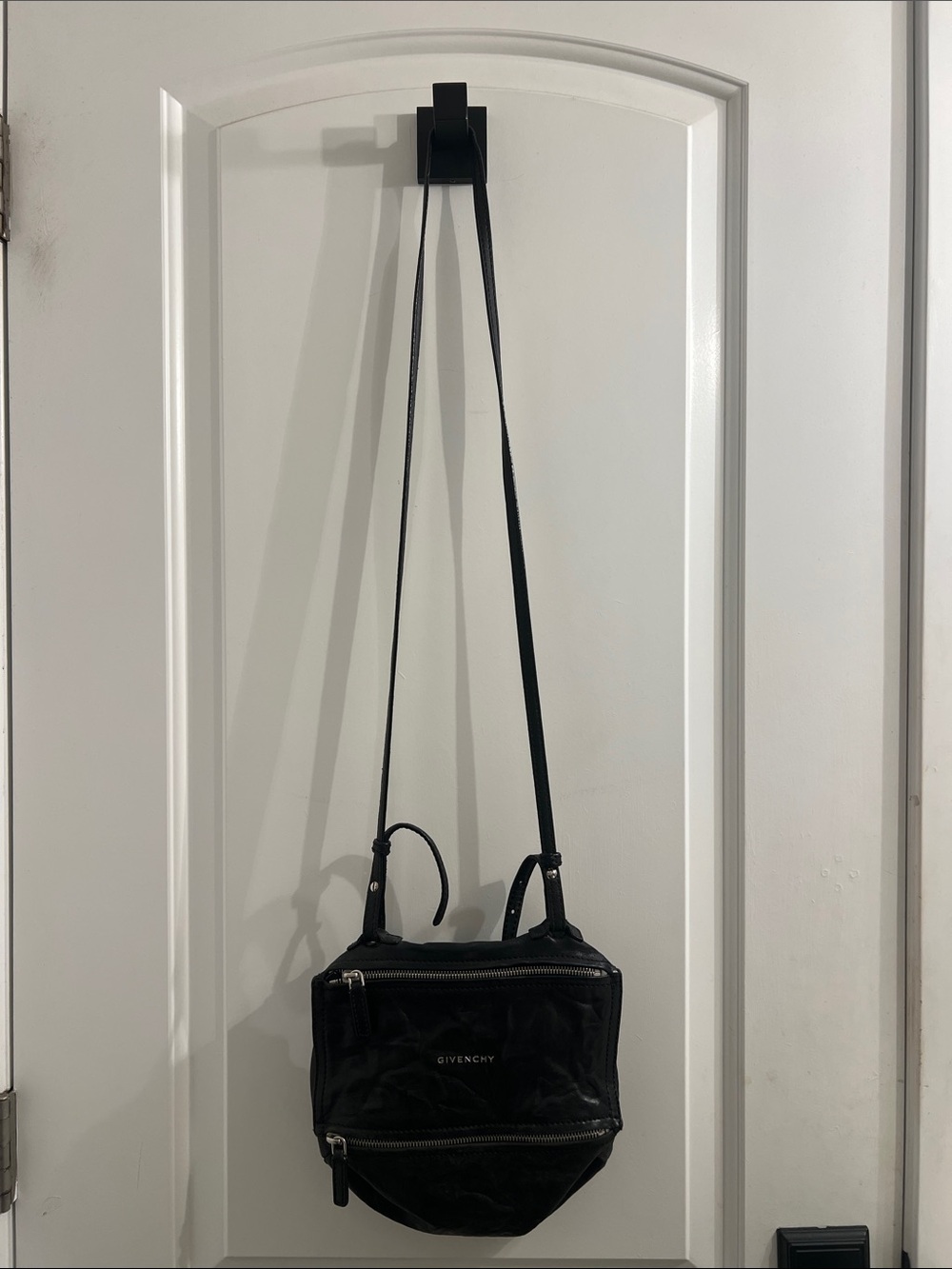 Givenchy Pandora Mini Black Crossbody Bag with Dual Zip Pockets